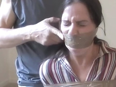 Snoop Girl Gets Taped And Gagged With Her Sock