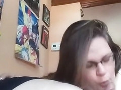 BBW eats husbasband's dick