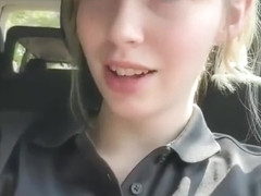 Teen Fingers Pussy in Car 1.