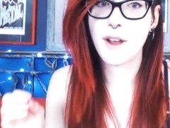 Sexy Redhead Teen Masturbates With A Dildo