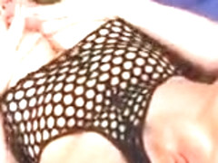 Busty natural blonde analized on couch