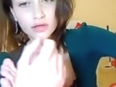 Alluring sexually lewd and a bit mad hottie sucks and take up with the tongue her own toe