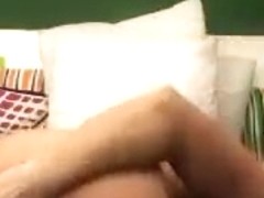 Blonde FoxyLynn fucks herself