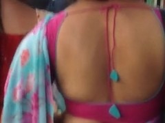 sexy nepali aunty in wide open blouse