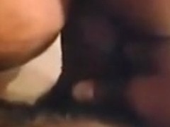 Dark beauty drilled in the arse with facial spunk fountain