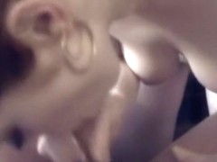 Receiving a facial from a fat cock