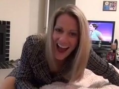 Hot white milf is a quean of oral sex on homemade video