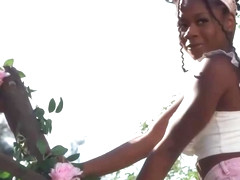 Gorgeous Ebony Hazel Grace Is Touching Her Hungry Hole With Love