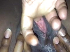 White Guy Fingering A Fat Shaved Black Cunt In Slow Motion