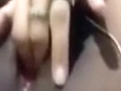 two fingers in my little oriental pusy close up