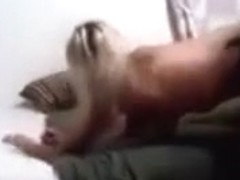 Blonde babe gets fucked by her black lover.