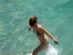 Voyeur on public  beach sex