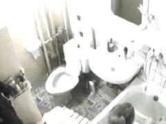 Randy shower voyeur places a well hidden camera in his bathroom.