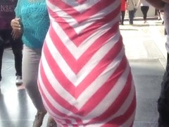 Striped dress hottie