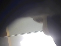 Bushy cunt with sexy slit on changing room spy cam