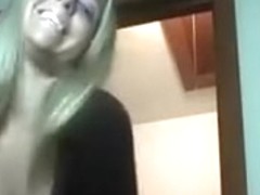 My cute blonde GF shows off her body in homemade solo clip