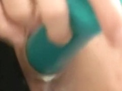 Long vibrator for her cunt