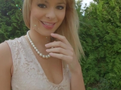 Allinternal hot blonde teases with her body before fucking