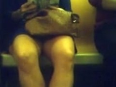 train legs almost upskirt