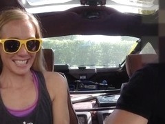 Amateur blonde slut sells car and gets nailed in a pawnshop