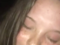 Freckled Slut Gagging On A Huge Dick