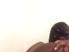 Fucking my wet pussy with white dildo