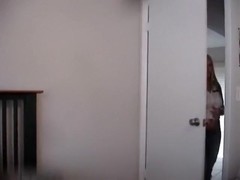 Hot girl cutie proudly taking off her top