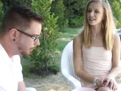 Horny Teen Rachel James tries outdoor sex