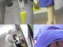 Upskirt vid of blonde milf's bubble-butt, made in mall