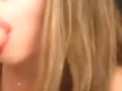 Consummate brunette hair fingers herself on webcam