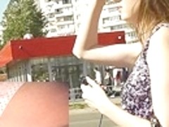 Hawt up petticoat vid with a golden-haired