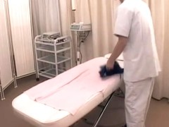 Japanese teen got her cunny slammed hard after a massage