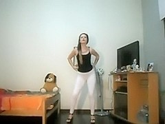 Argentinian sexy girl dancing at home