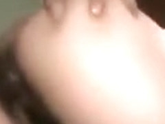 Asian slut sucks stiff dick and gets her hairy pussy fucked roughly