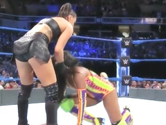 WWE Sonya Deville Black Latex Ass Smackdown MITB 05-22-2018
