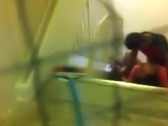 Singapore malay couple at staircase