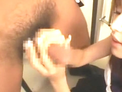 Amazing Japanese girl in Crazy Handjobs, Public JAV scene