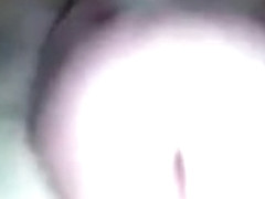 Closeup view of hairy pussy being drilled by hairy fat cock