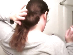 Creating a Lazy Bun with Long Curly Hair