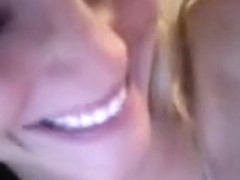 Sexy blonde college girl with gorgeous boobs