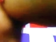 gal giving a fine show on web camera