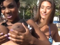 Hot Girls Flashed Their Tits In Public In Exchange For