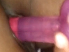 girlfriend fucking her pussy with dildo