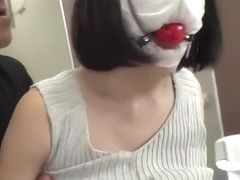 Gagged Teen From Japan Enjoys Hardcore Sex On The Bl