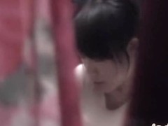 Asian angel with sexy seines masturbates in voyeur spy video