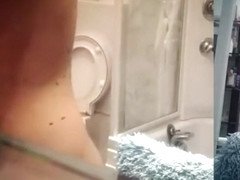 Cutie changing after a pee  two hidden cams