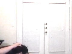 Blowing down her throat