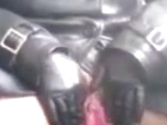 Cumming in Leather