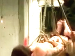 Suspended And Mouth Gagged Slut