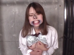 Asian Gril In School Uniform Trained To Ba A Slave 01